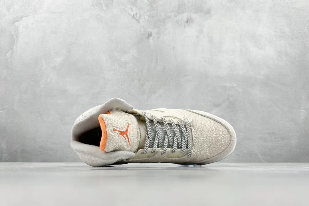 ZeroBulk Nike Air Jordan 5 Retro Light Grey High-Top Sneakers – High Quality Replica Shoes, Style: FD9222- 1123