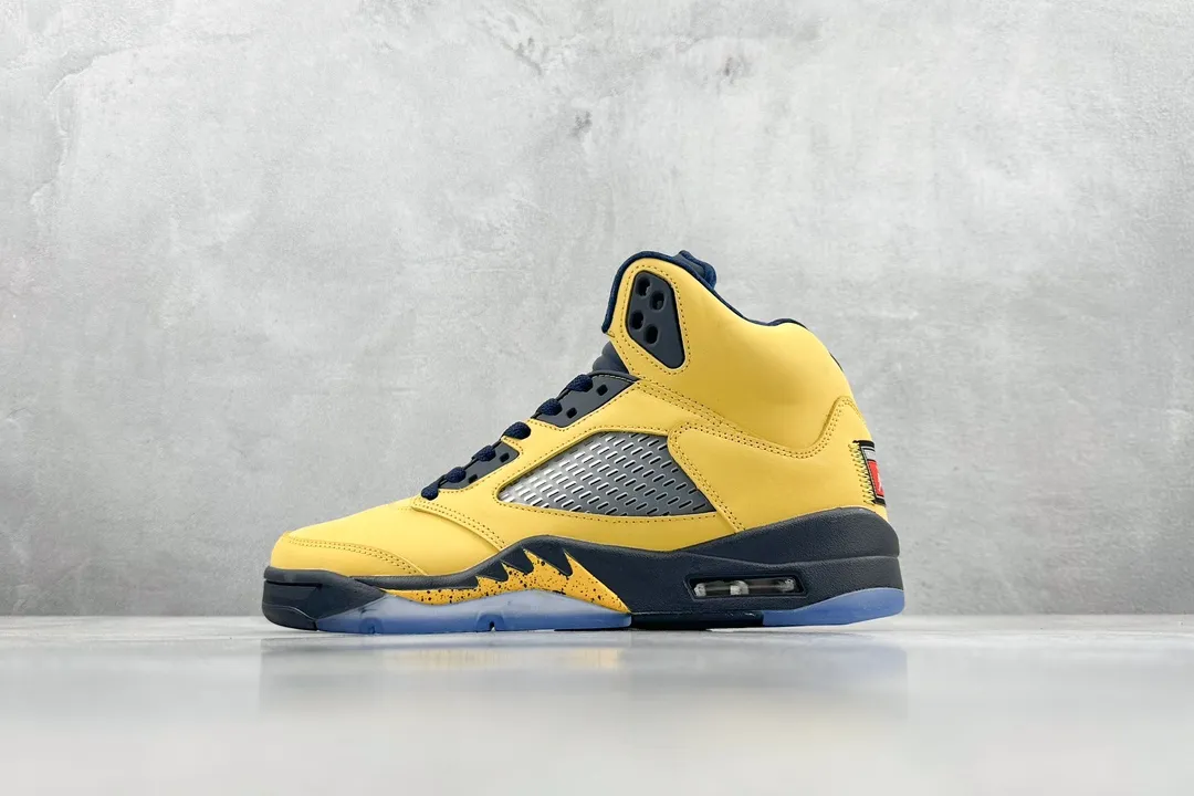 Nike Air Jordan 5 Retro Michigan Yellow Basketball Shoes – High Quality Replica Shoes CQ9541- Breathable 1117