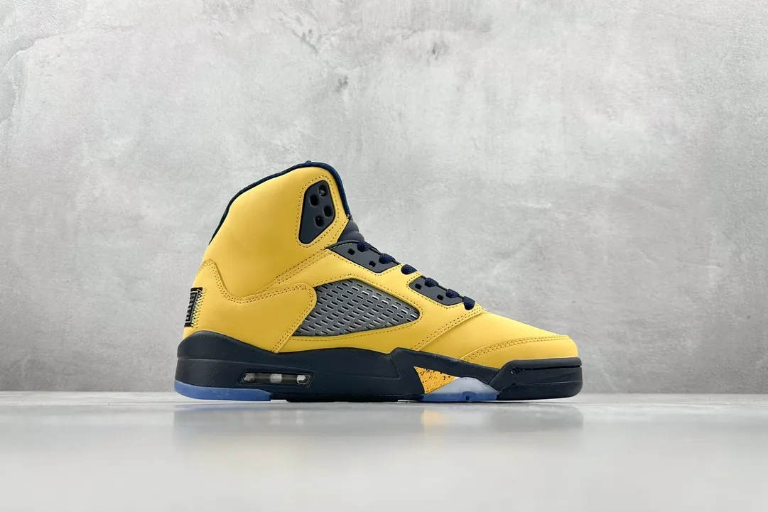 Nike Air Jordan 5 Retro Michigan Yellow Basketball Shoes – High Quality Replica Shoes CQ9541- Breathable 1117