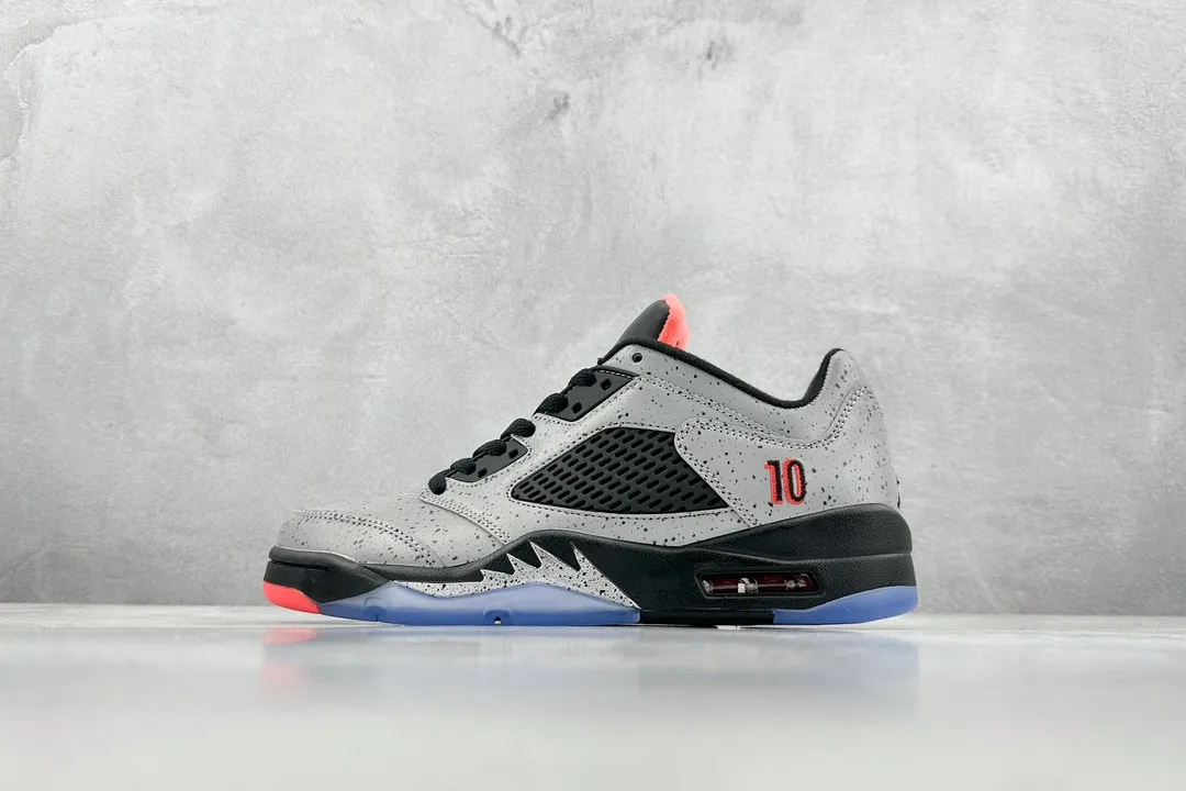 Nike Air Jordan 5 Retro Neymar – Wolf Grey Black Red High Quality Replica Basketball Shoes Versatile 1128