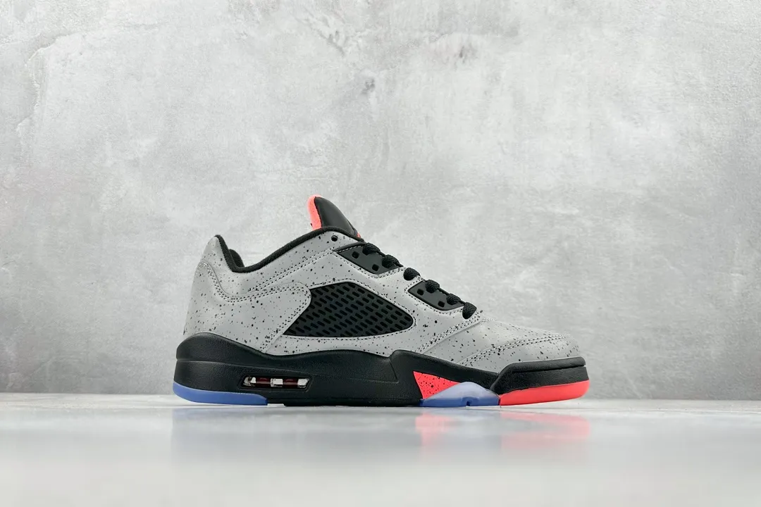 Nike Air Jordan 5 Retro Neymar – Wolf Grey Black Red High Quality Replica Basketball Shoes Versatile 1128