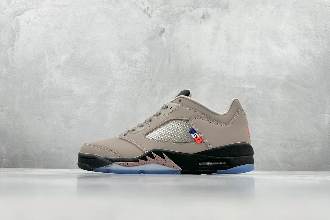 Upgraded Nike Air Jordan 5 Retro PSG – Light Grey Black Blue – Low Top Rep Shoes with  High Quality Replica Design 1131