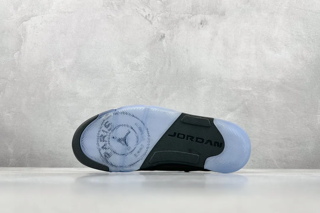 Upgraded Nike Air Jordan 5 Retro PSG – Light Grey Black Blue – Low Top Rep Shoes with  High Quality Replica Design 1131