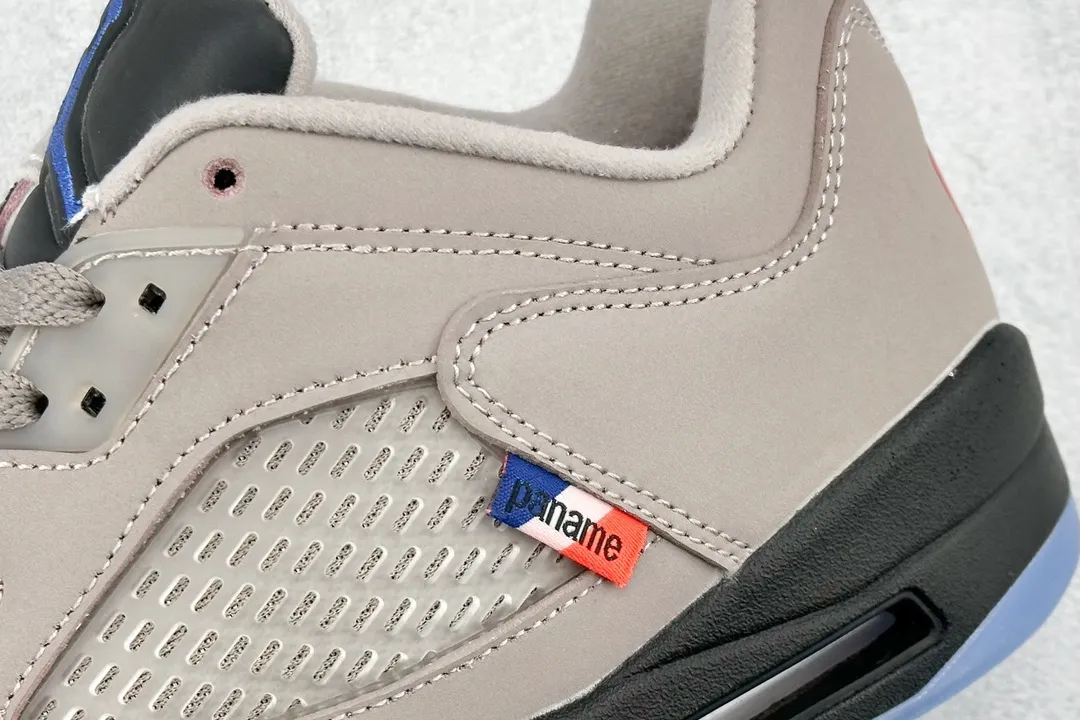 Upgraded Nike Air Jordan 5 Retro PSG – Light Grey Black Blue – Low Top Rep Shoes with  High Quality Replica Design 1131
