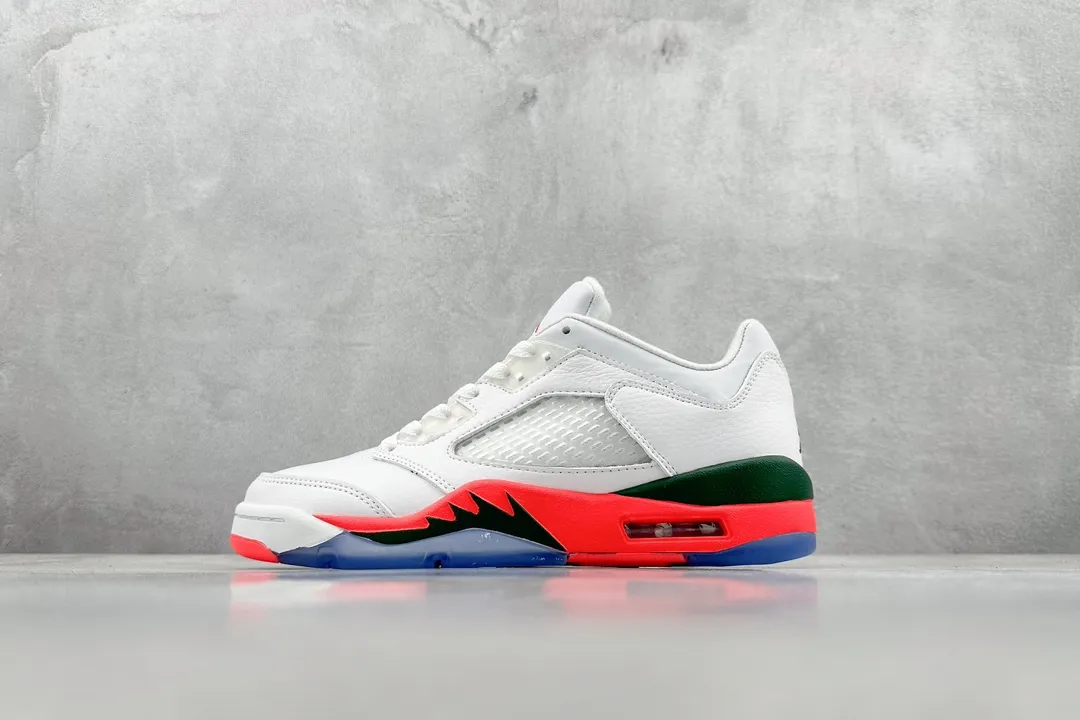 Nike Air Jordan 5 Retro ‘Rukawa’ White Red – Low Top Rep Shoes with High Quality GoodFit 1124