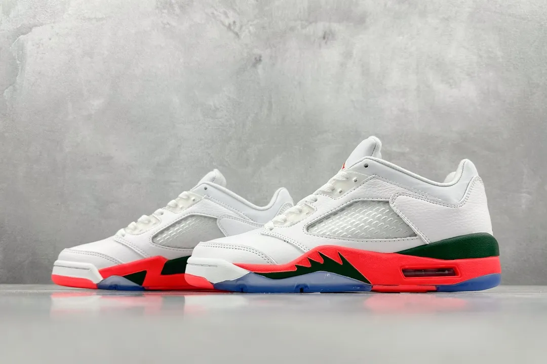 Nike Air Jordan 5 Retro ‘Rukawa’ White Red – Low Top Rep Shoes with High Quality GoodFit 1124