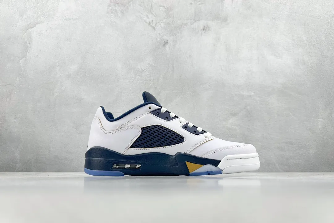 Nike Air Jordan 5 Retro White Blue Low-Top Sneakers – High Quality Rep Shoes, Style: 819171- Chic 1127