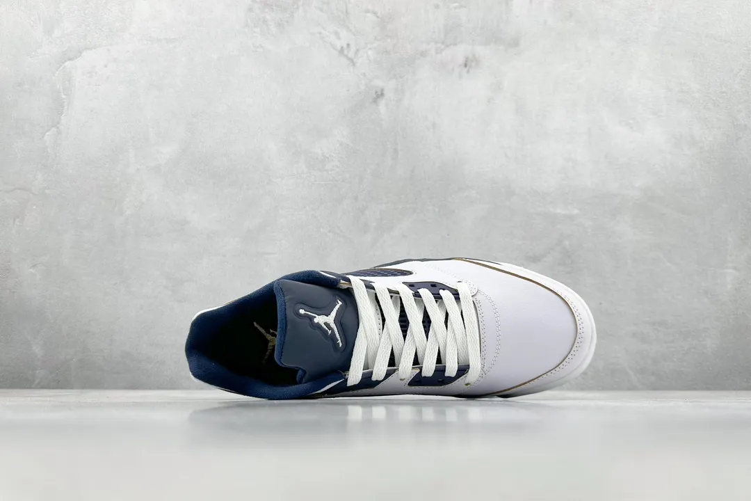 Nike Air Jordan 5 Retro White Blue Low-Top Sneakers – High Quality Rep Shoes, Style: 819171- Chic 1127