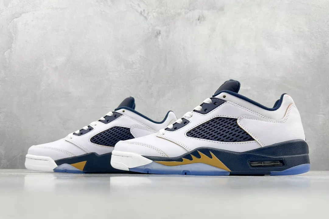 Nike Air Jordan 5 Retro White Blue Low-Top Sneakers – High Quality Rep Shoes, Style: 819171- Chic 1127