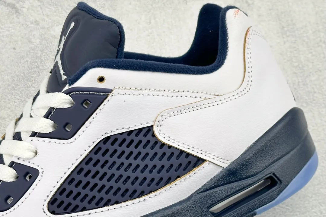 Nike Air Jordan 5 Retro White Blue Low-Top Sneakers – High Quality Rep Shoes, Style: 819171- Chic 1127