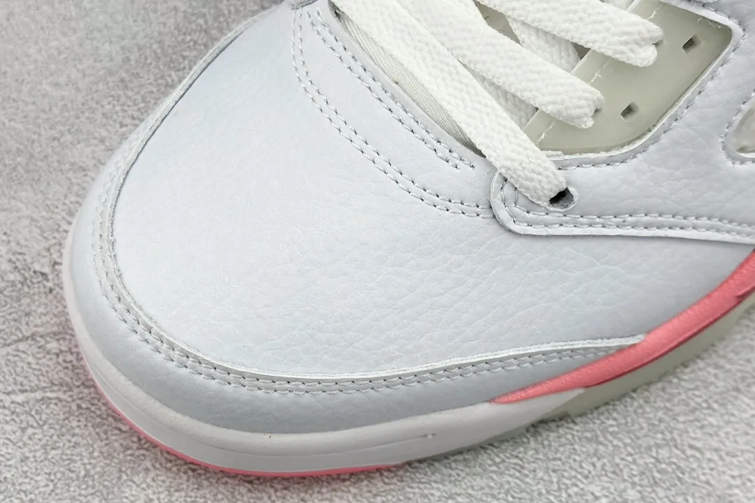 Neat Nike Air Jordan 5 Retro White Pink Low Top Sneakers – High Quality Replica Shoes DX4390- 1126