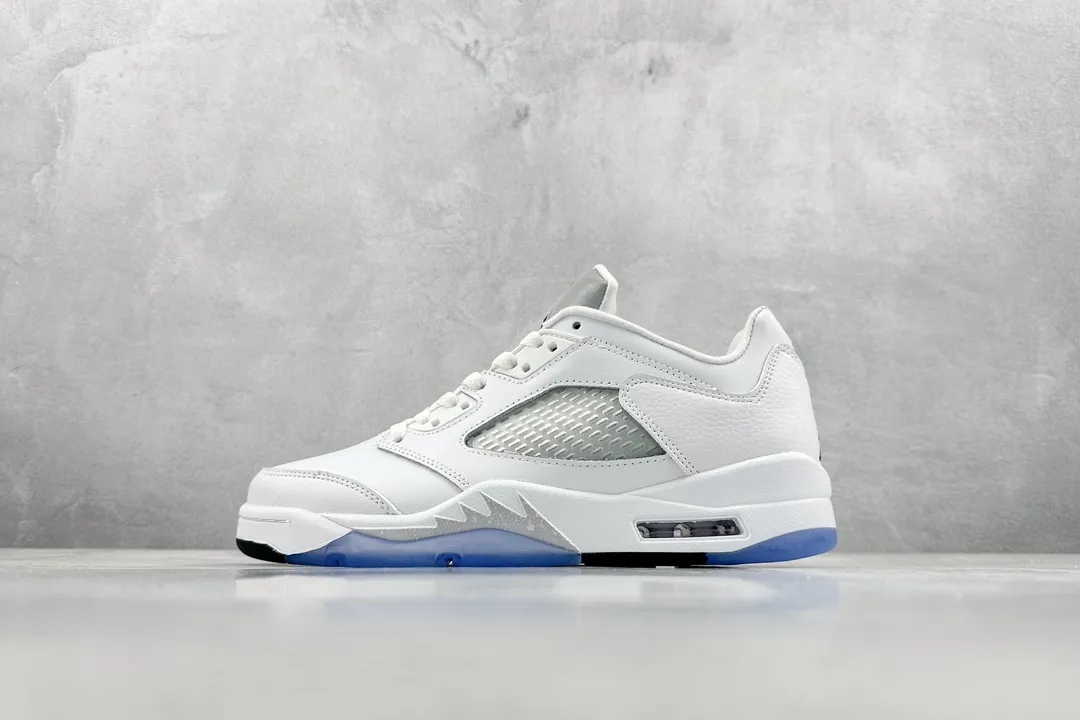 Nike Air Jordan 5 Retro White Silver Low-Top Sneakers –  Rep Shoes with High Quality Replica Design Style Code 819172- ZeroBulk 1136