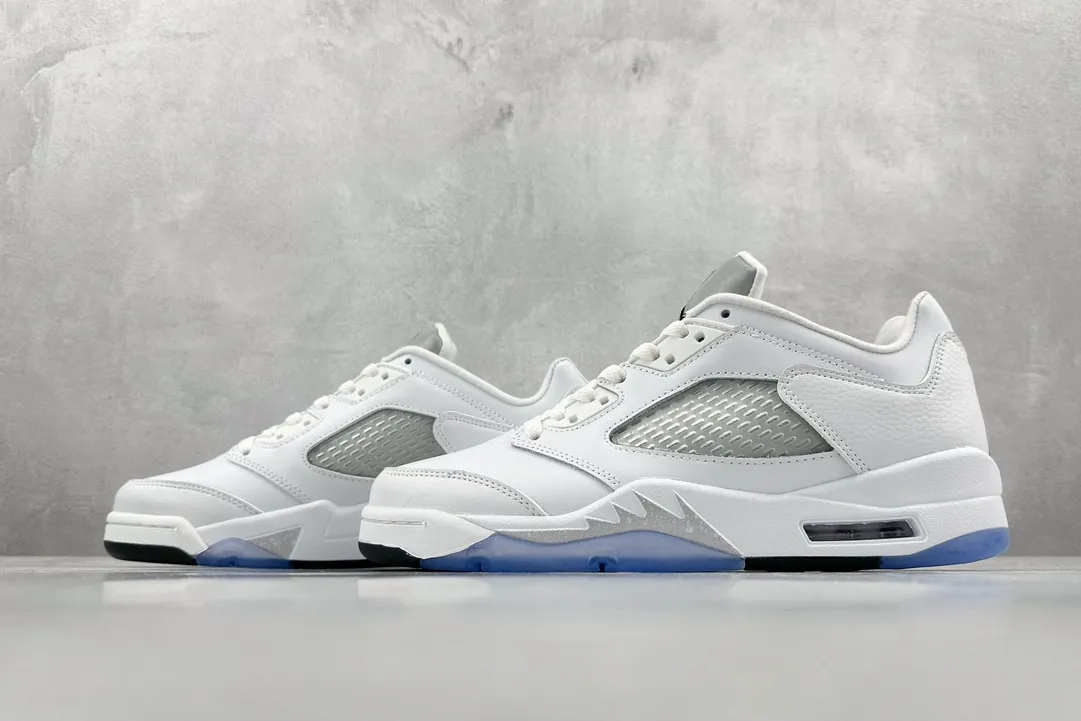 Nike Air Jordan 5 Retro White Silver Low-Top Sneakers –  Rep Shoes with High Quality Replica Design Style Code 819172- ZeroBulk 1136