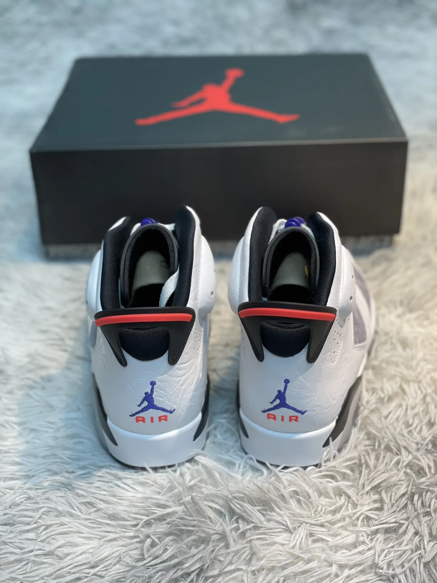 Breathable Nike Air Jordan 6 Flint – White Purple Grey – High Top Rep Shoes with High Quality Replica Design 1103