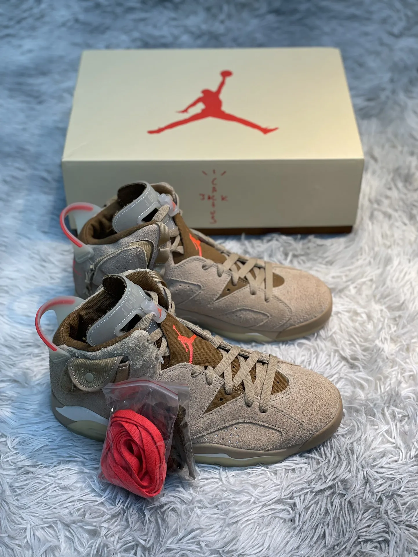 Nike Air Jordan 6 Khaki Brown TS Collaboration High-Top Sneakers –  Rep Shoes in Khaki Brown GoodFit 1113