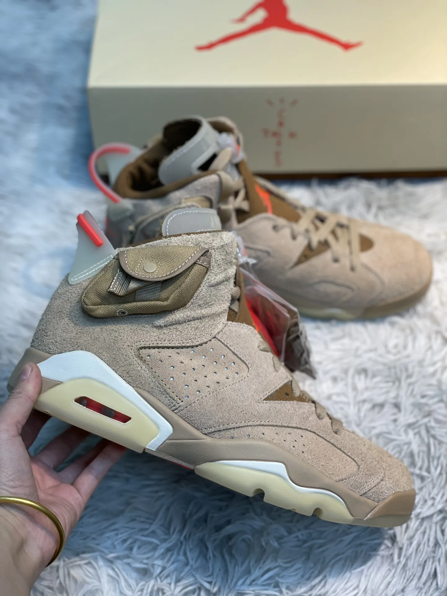 Nike Air Jordan 6 Khaki Brown TS Collaboration High-Top Sneakers –  Rep Shoes in Khaki Brown GoodFit 1113