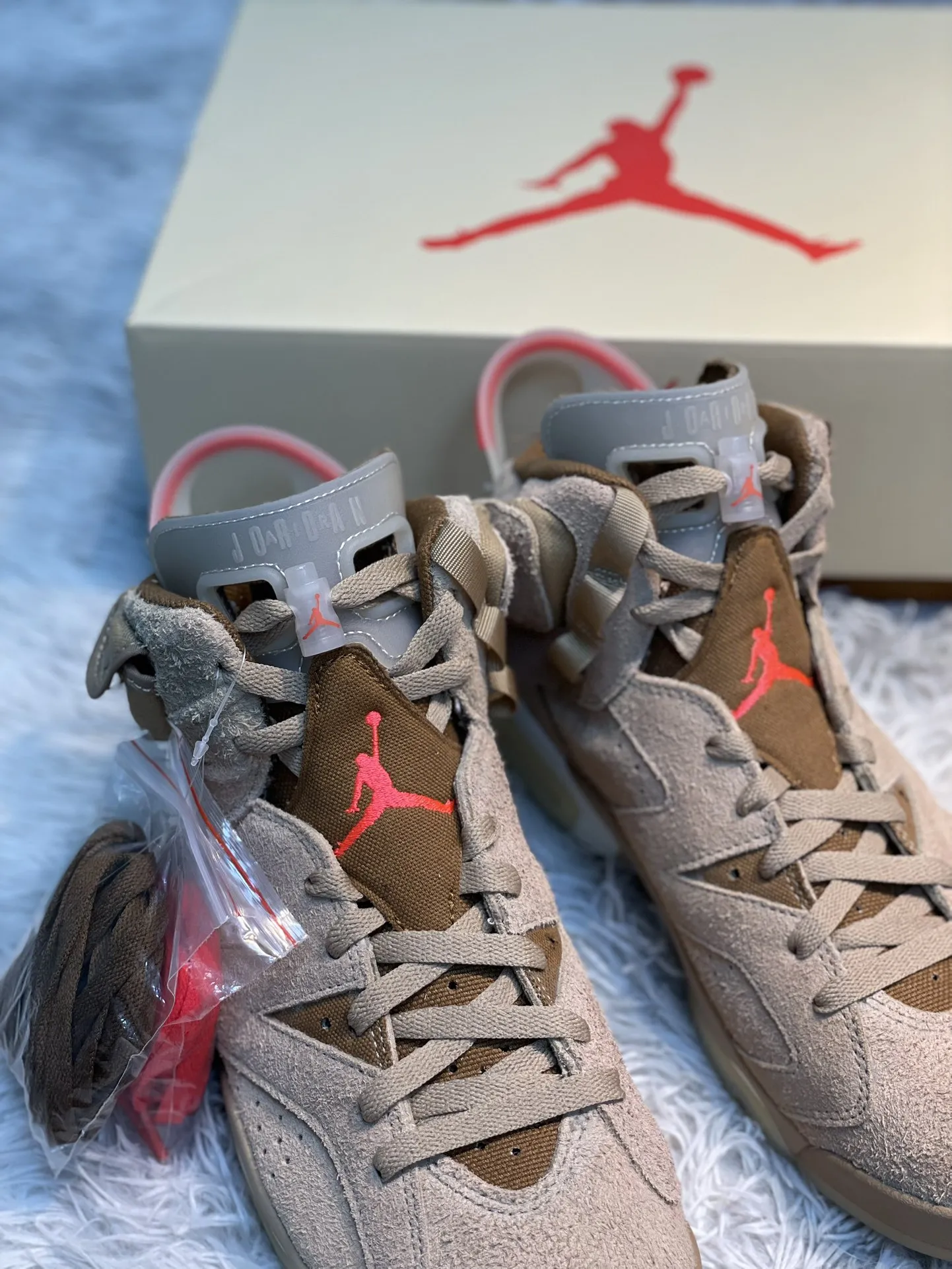 Nike Air Jordan 6 Khaki Brown TS Collaboration High-Top Sneakers –  Rep Shoes in Khaki Brown GoodFit 1113