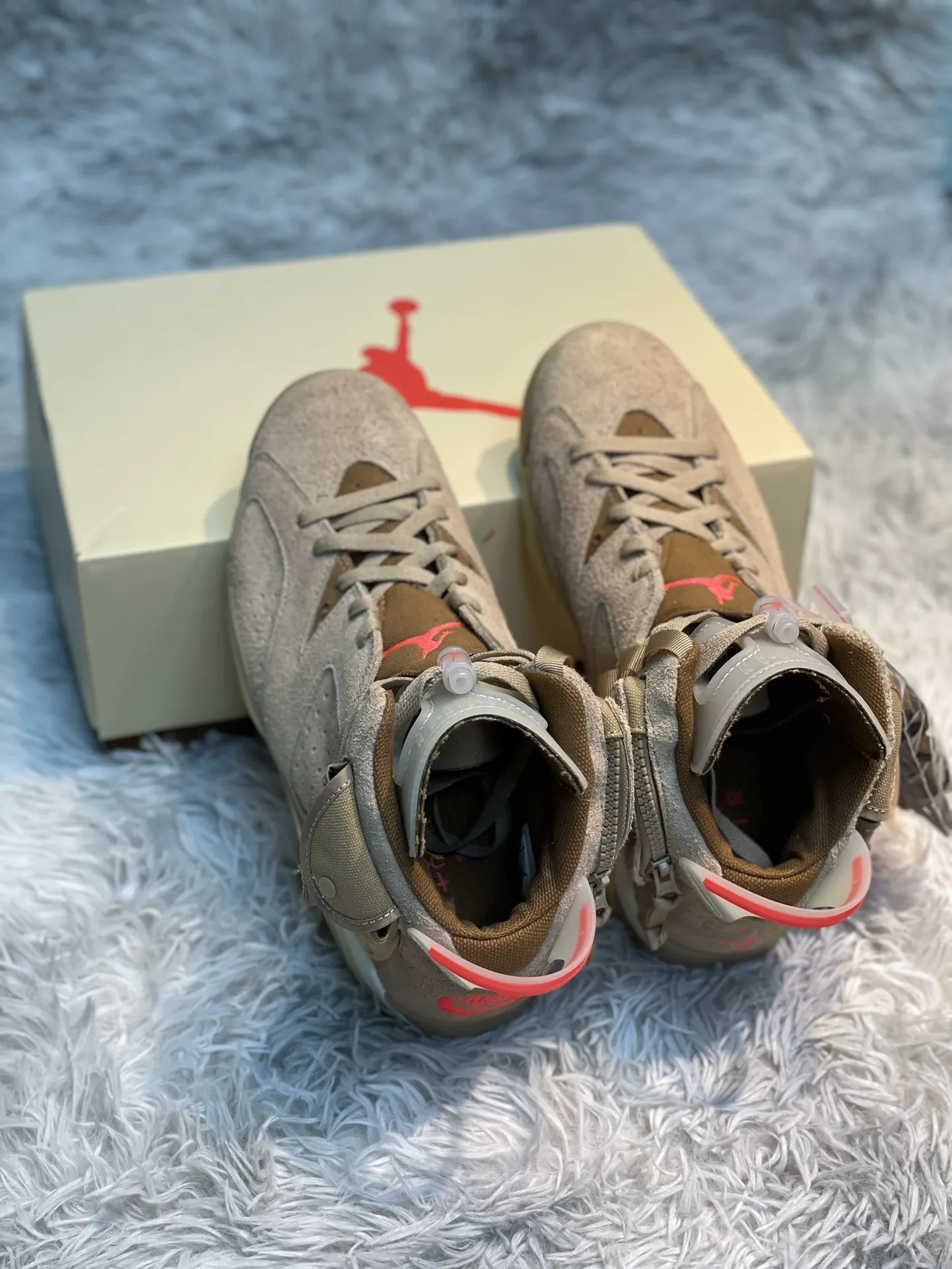 Nike Air Jordan 6 Khaki Brown TS Collaboration High-Top Sneakers –  Rep Shoes in Khaki Brown GoodFit 1113