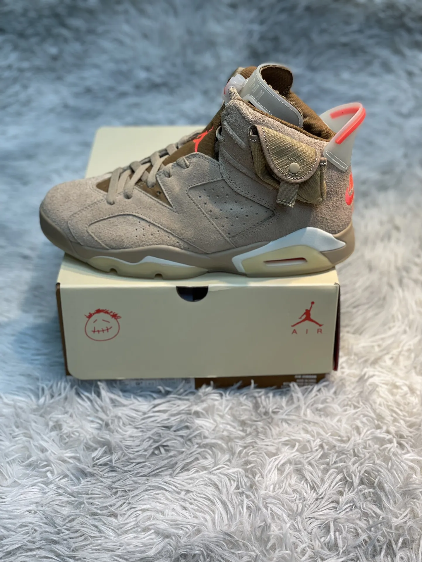 Nike Air Jordan 6 Khaki Brown TS Collaboration High-Top Sneakers –  Rep Shoes in Khaki Brown GoodFit 1113
