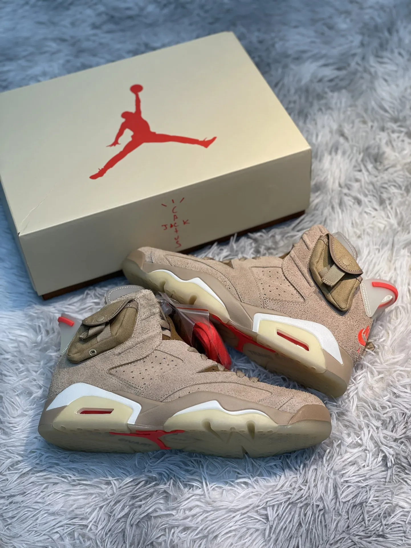 Nike Air Jordan 6 Khaki Brown TS Collaboration High-Top Sneakers –  Rep Shoes in Khaki Brown GoodFit 1113