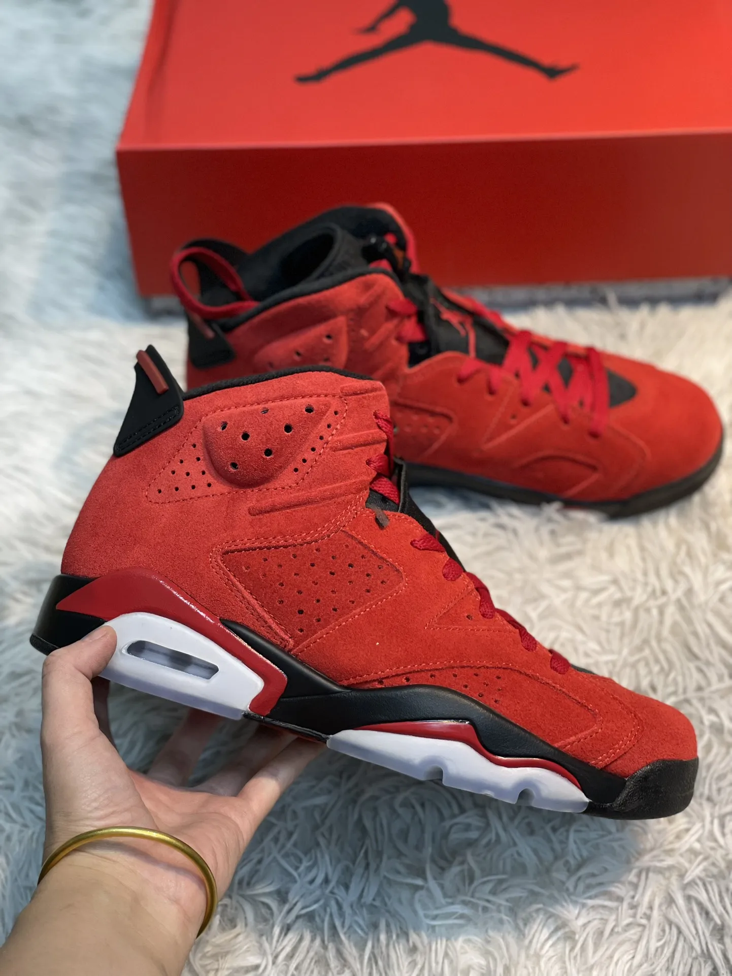 GoAnywhere Nike Air Jordan 6 “Raging Bull” Red Black High-Top Basketball Shoes for Men –  Replica Nike – CT8529- 1109
