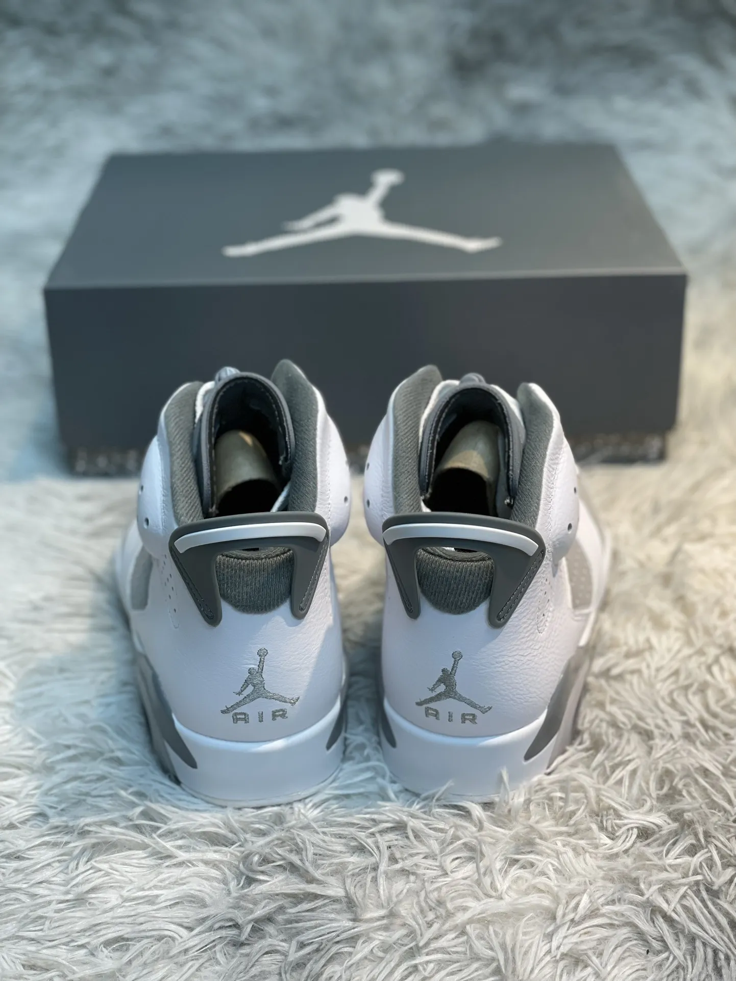 Minimalist Nike Air Jordan 6 Retro ‘Cool Grey’ High-Top Basketball Shoes – Grey White – High Quality Replica Shoes & Nike Replica 1105