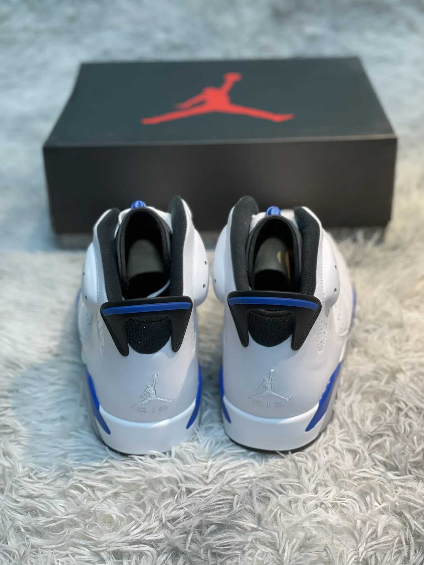 Refined Nike Air Jordan 6 Sport Blue – White Blue  Style Rep Shoes with High Quality Replica Finish 1104