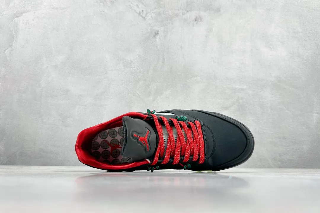 Sleek Nike Air Jordan AJ5 Retro Black Red Silk Low Top Sneakers – High Quality Rep Shoes DM4640- 1139