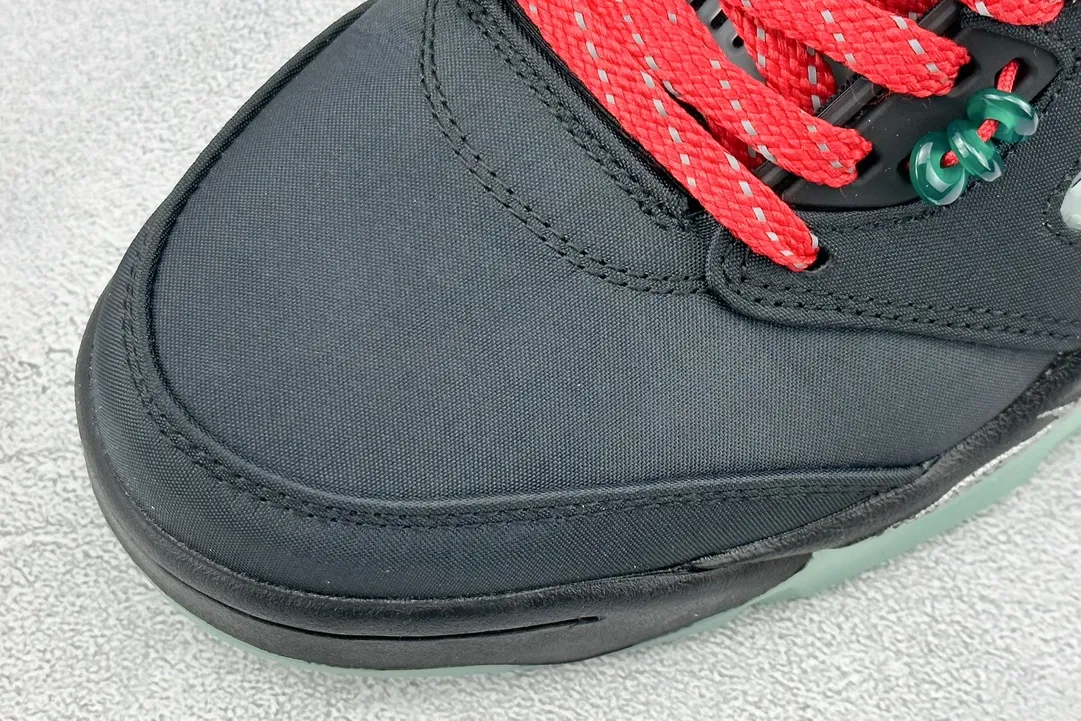 Sleek Nike Air Jordan AJ5 Retro Black Red Silk Low Top Sneakers – High Quality Rep Shoes DM4640- 1139
