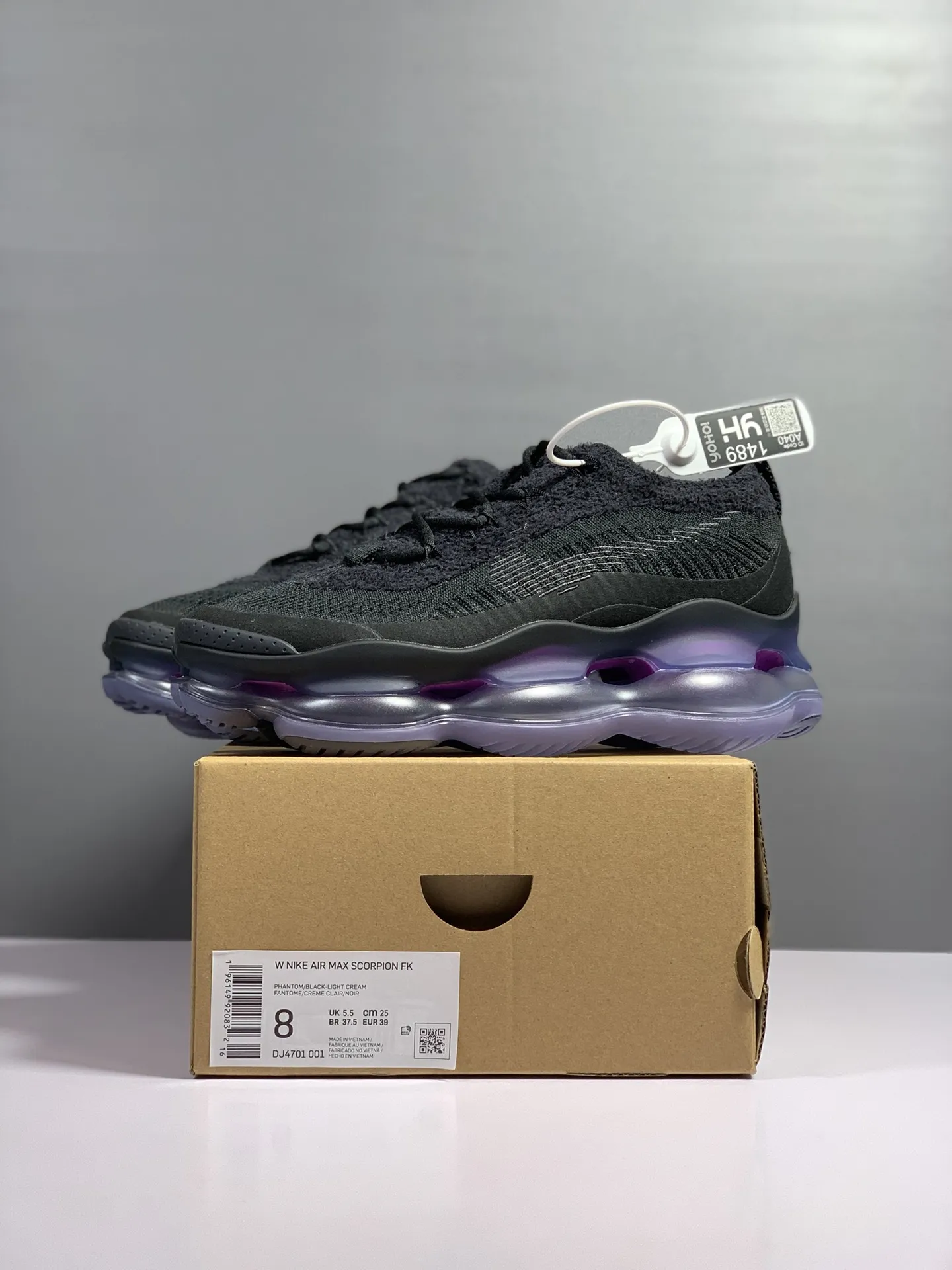 Nike Air Max Scorpion Flyknit Black Purple –  Rep Shoes & Replica Sneakers Bold 1380