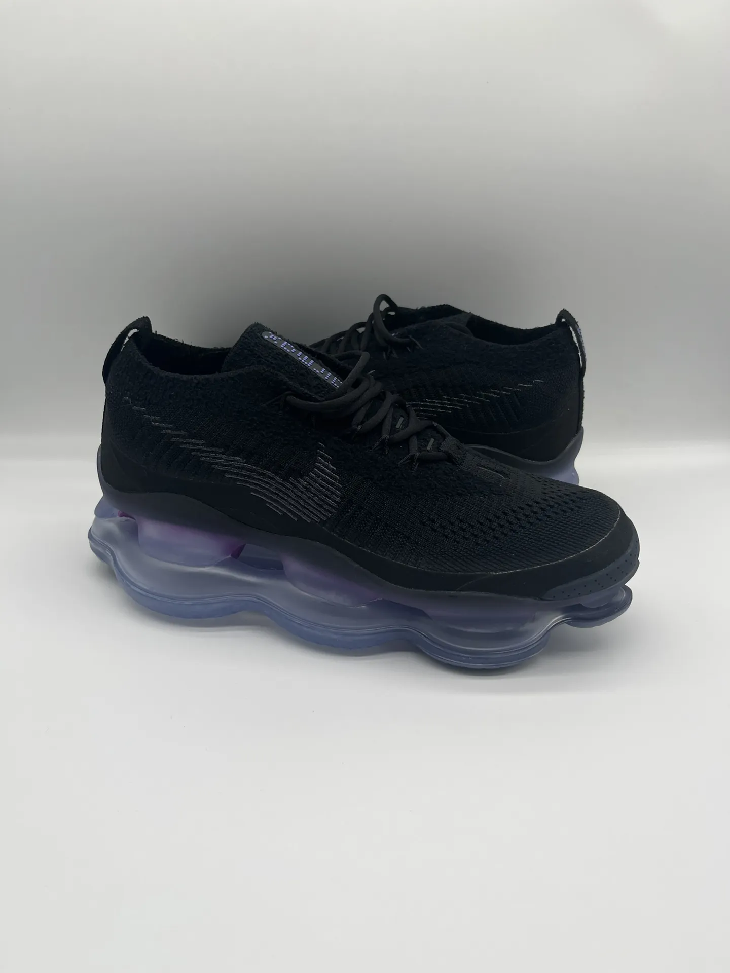 Nike Air Max Scorpion Flyknit Black Purple Low Top Rep Shoes Replica Nikes Durable 1414