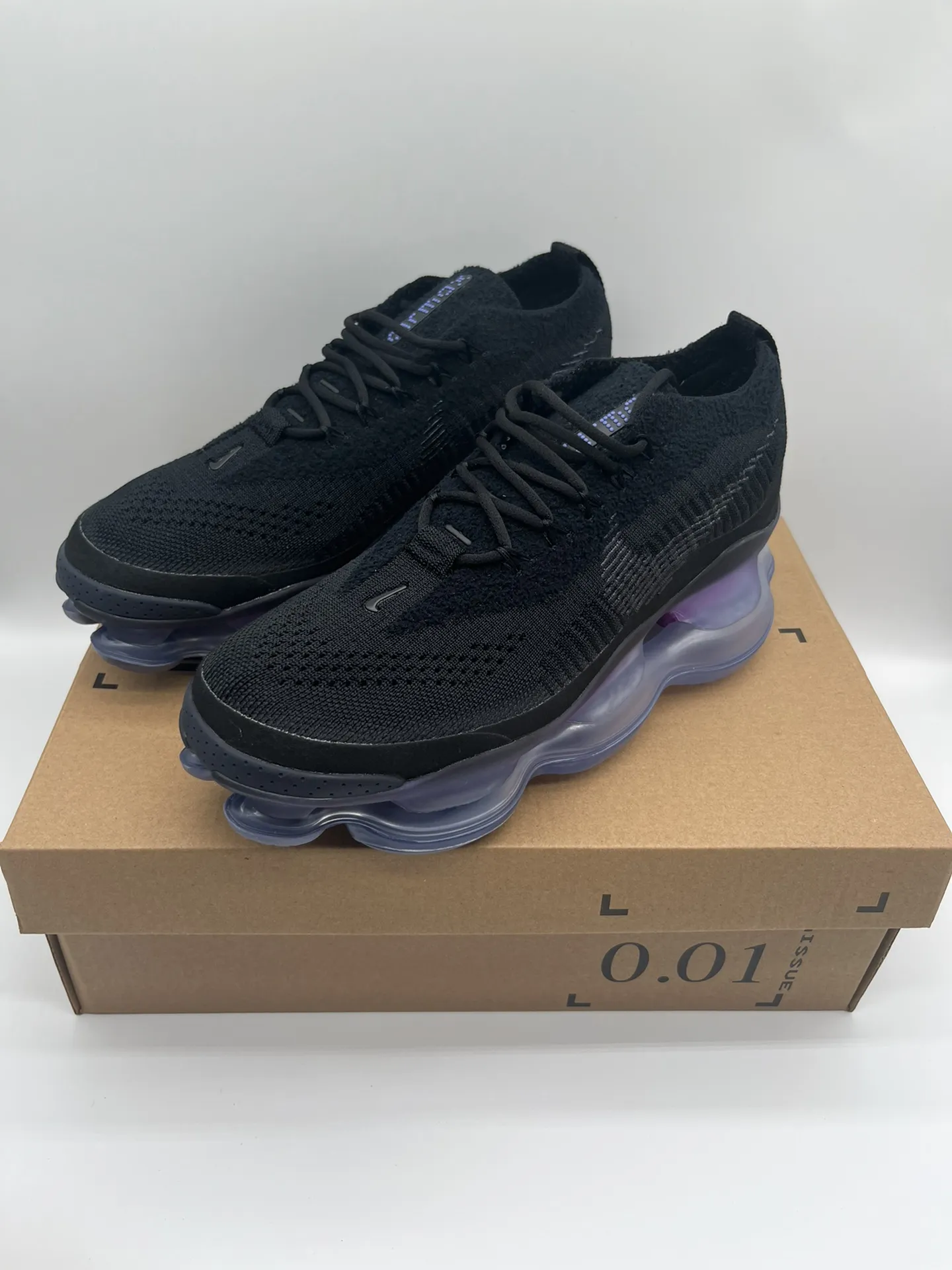 Nike Air Max Scorpion Flyknit Black Purple Low Top Rep Shoes Replica Nikes Durable 1414