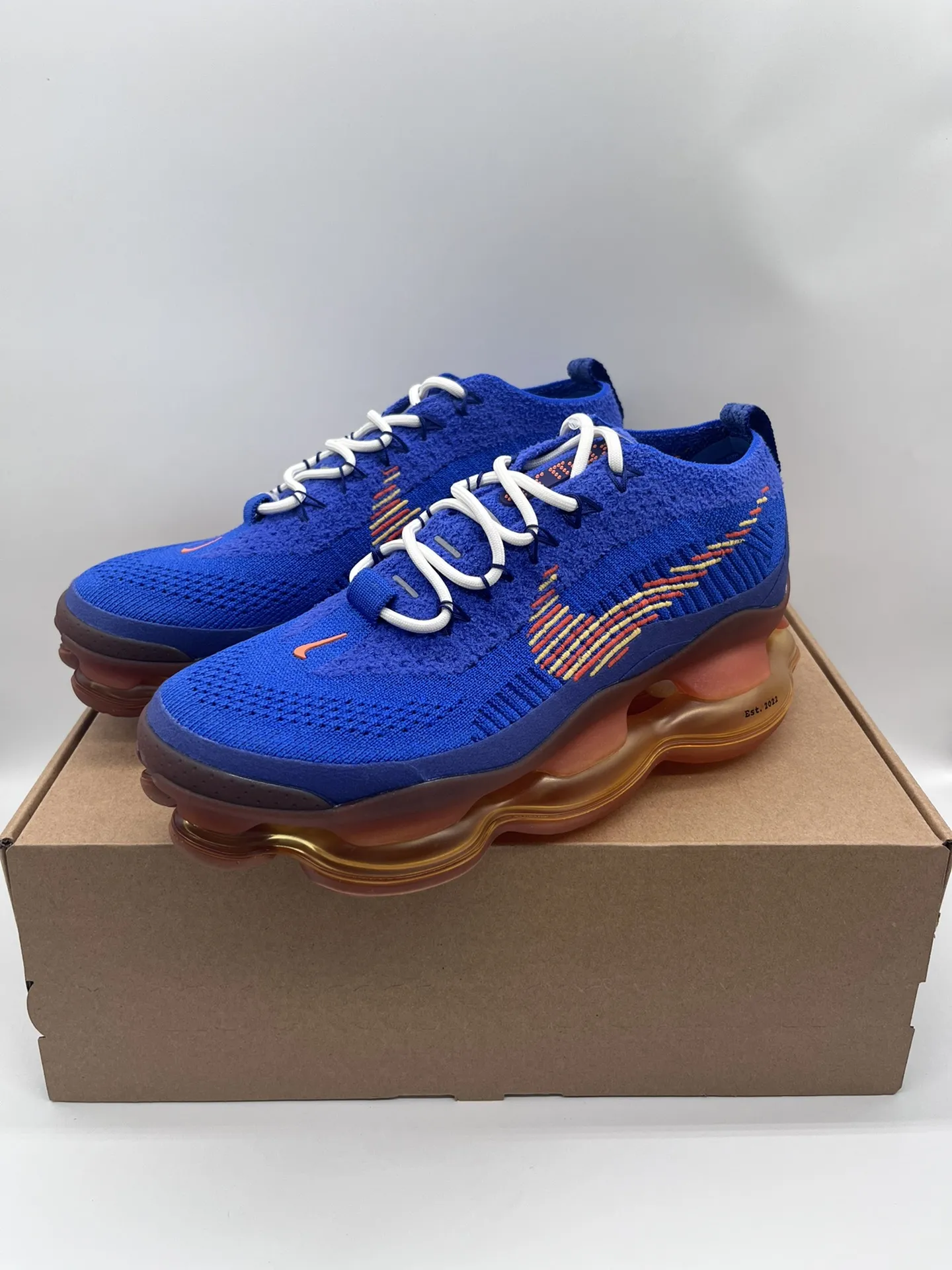 Durable Nike Air Max Scorpion Flyknit Blue Low Top –  Rep Shoes & Replica Sneakers 1401