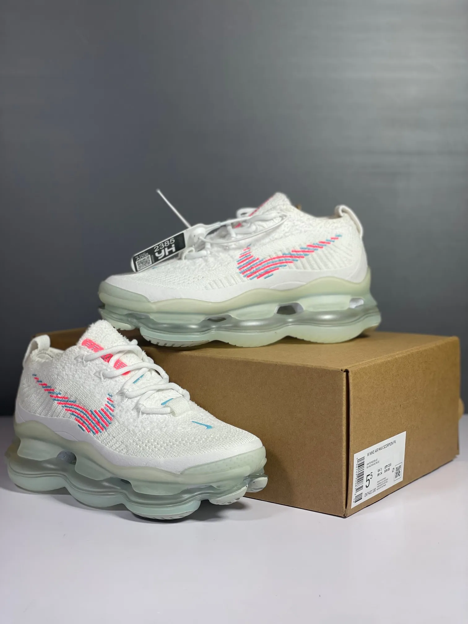 Nike Air Max Scorpion Running Shoes White Red –  Rep Shoes & Replica Sneakers Durable 1410