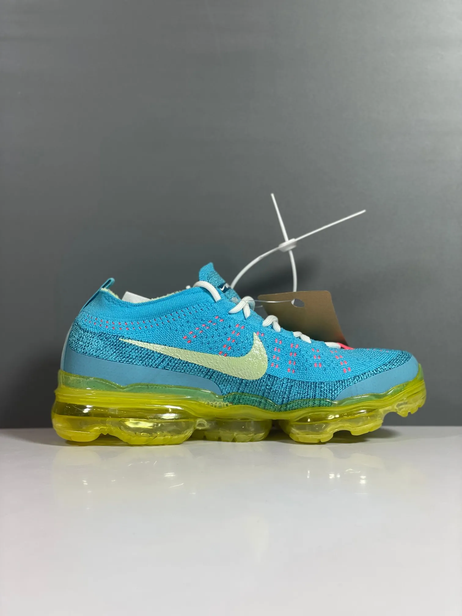 Nike Air VaporMax Flyknit Blue Yellow Low Top Rep Shoes Replica Sneakers Youthful 1349