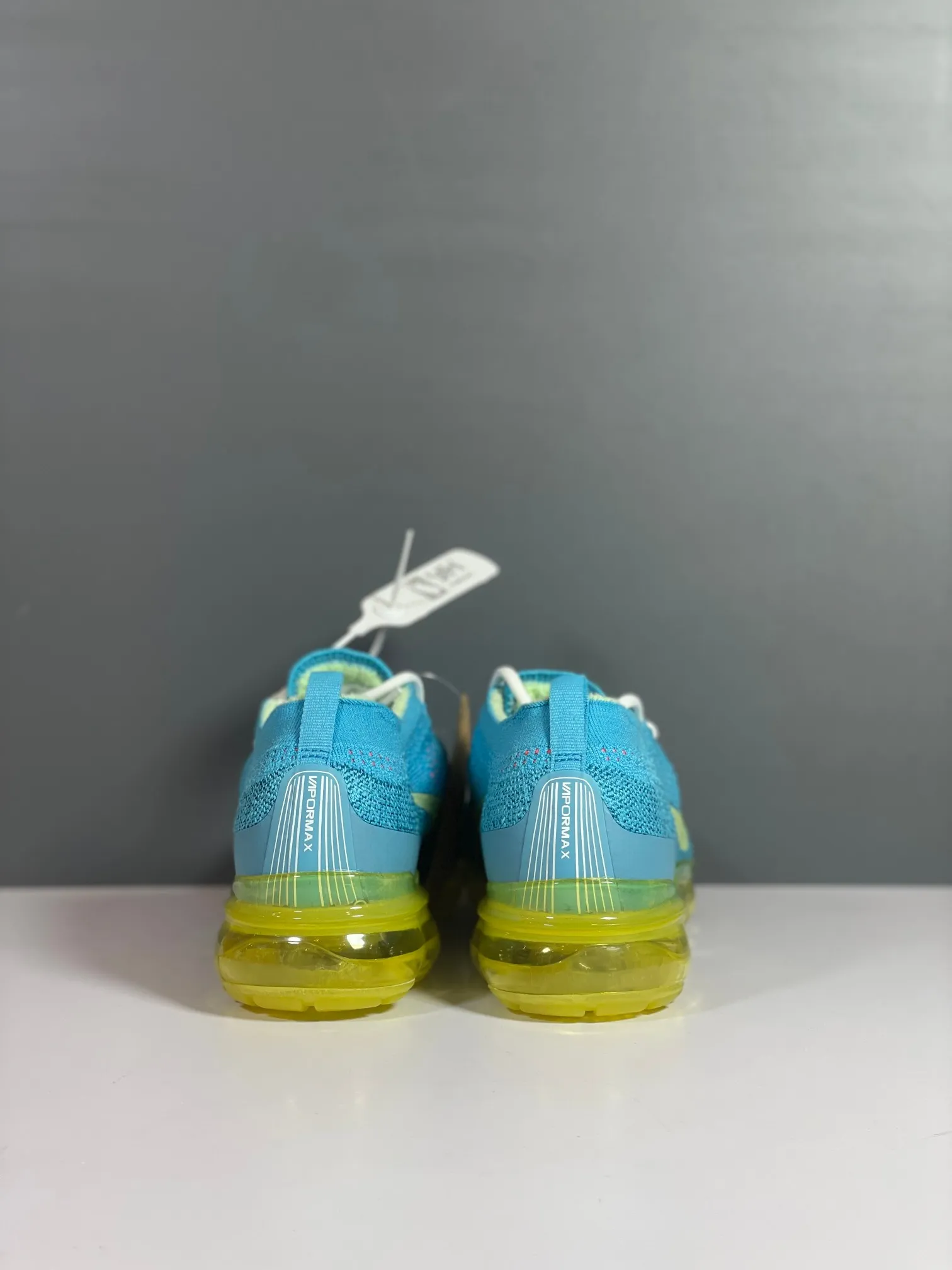 Nike Air VaporMax Flyknit Blue Yellow Low Top Rep Shoes Replica Sneakers Youthful 1349