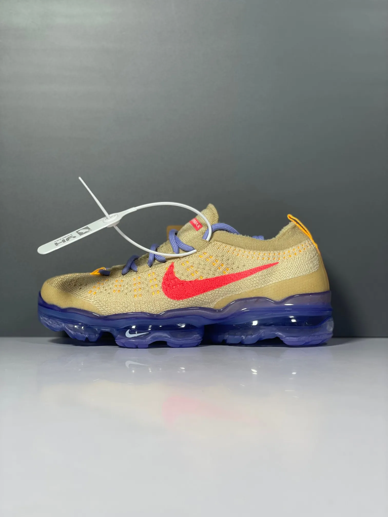 Trendsetting Nike Air VaporMax Flyknit Brown Blue Low Top Rep Shoes Replica Sneakers 1355