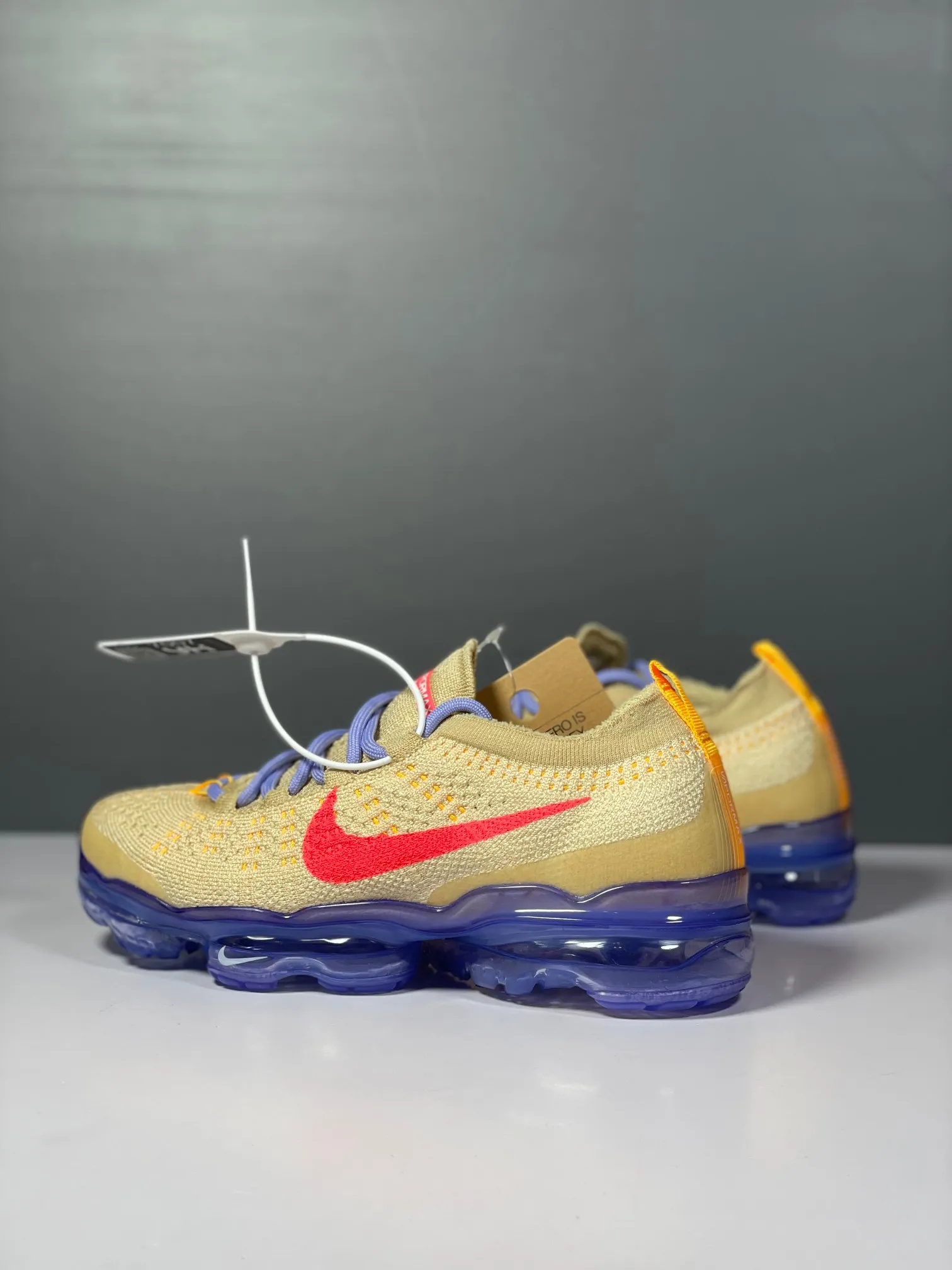 Trendsetting Nike Air VaporMax Flyknit Brown Blue Low Top Rep Shoes Replica Sneakers 1355