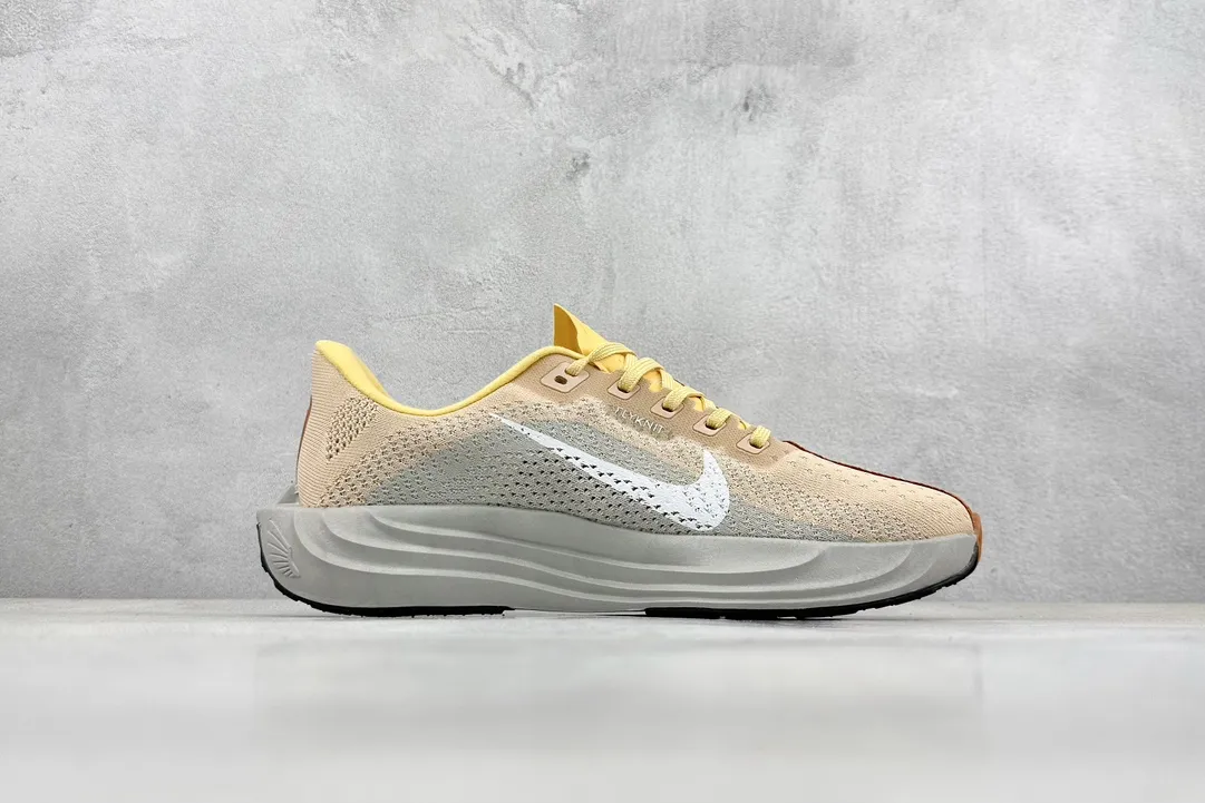 Nike Air Zoom Pegasus 35 Running Shoes – Beige Yellow, Flywire Design with Replica Nike Style and Rep Shoes Look Affordable 1448