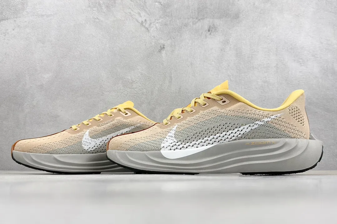 Nike Air Zoom Pegasus 35 Running Shoes – Beige Yellow, Flywire Design with Replica Nike Style and Rep Shoes Look Affordable 1448