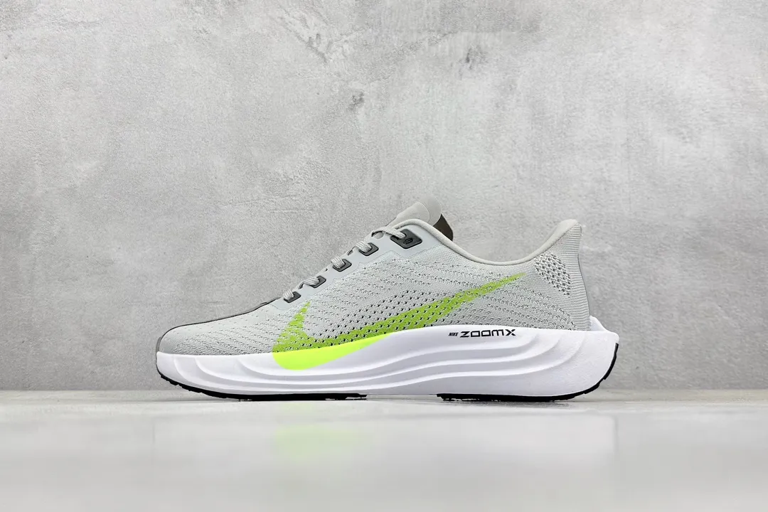 Nike Air Zoom Pegasus 35 Running Shoes – Grey White Neon Green, Engineered Mesh Design with Replica Nike Style and Rep Shoes Look SoftTouch 1449