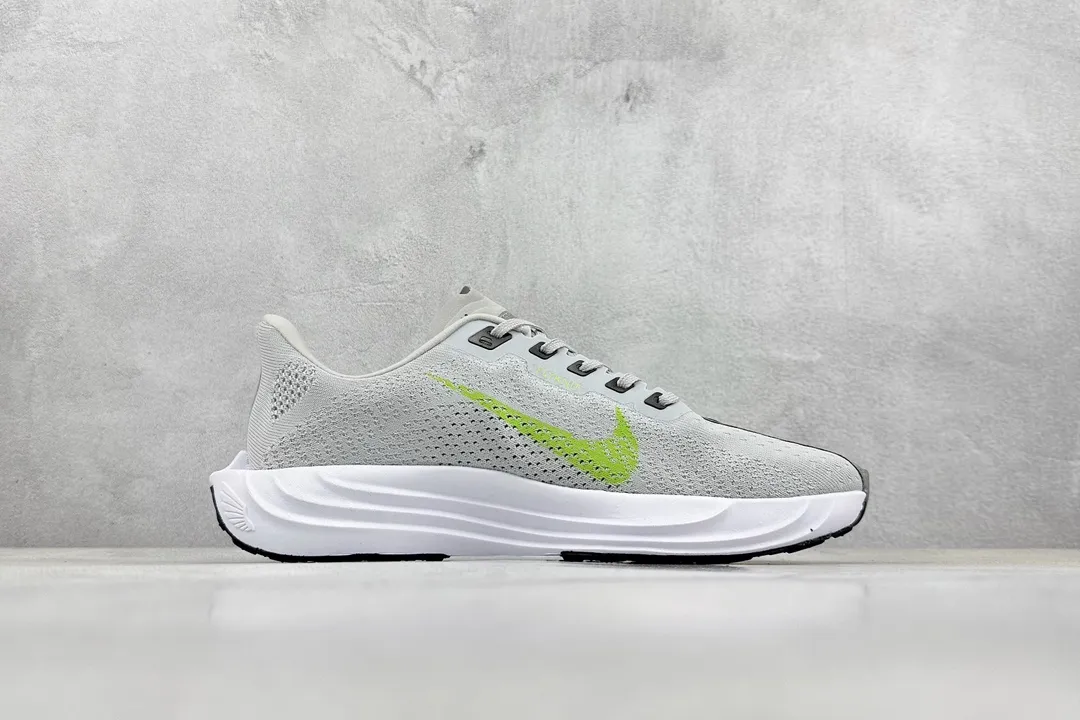 Nike Air Zoom Pegasus 35 Running Shoes – Grey White Neon Green, Engineered Mesh Design with Replica Nike Style and Rep Shoes Look SoftTouch 1449