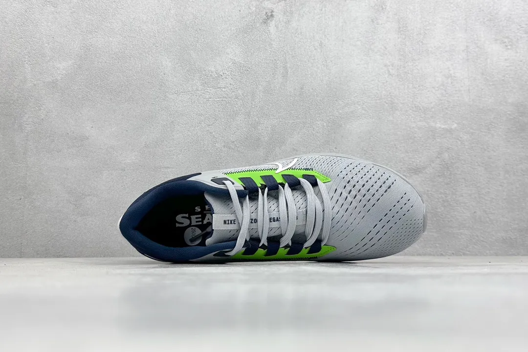Nike Air Zoom Pegasus 38 – Grey White Navy Neon Green – Rep Shoes & Replica Sneakers for Men Tailored 1431