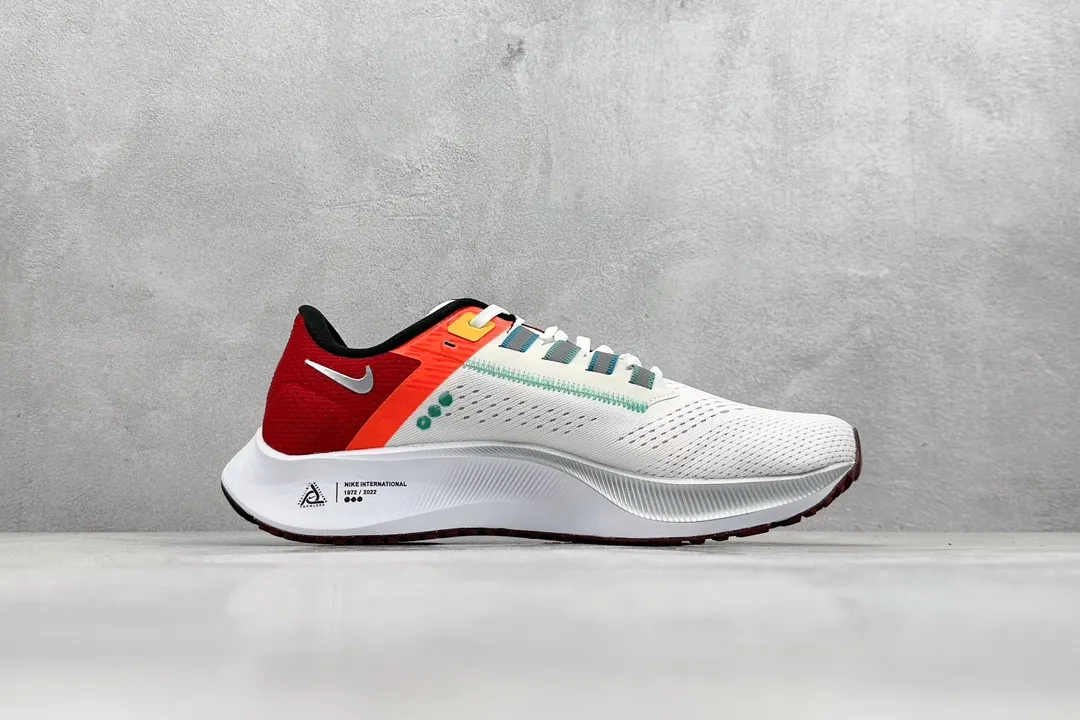 UrbanStyle Nike Air Zoom Pegasus 38 Running Shoes – White Red Orange, Flywire Design, Zoom Air Cushioning, Rep Shoes, Replica Nikes, Sizes 39- 1428