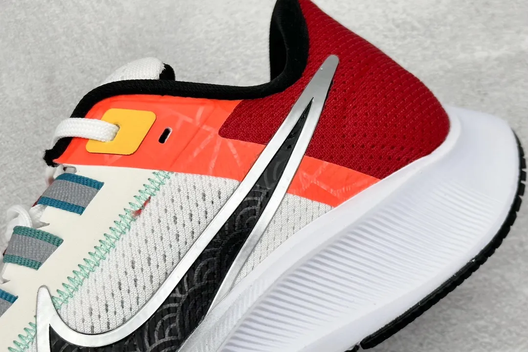 UrbanStyle Nike Air Zoom Pegasus 38 Running Shoes – White Red Orange, Flywire Design, Zoom Air Cushioning, Rep Shoes, Replica Nikes, Sizes 39- 1428