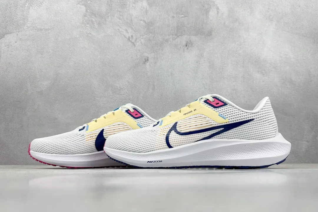 Nike Air Zoom Pegasus 40 Running Shoes – White Yellow Blue – Latest Pegasus Series with Replica Nike Style Sophisticated 1477