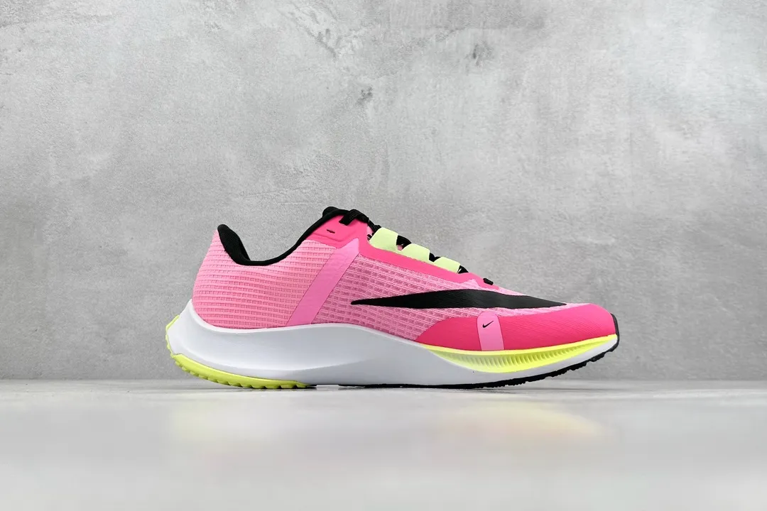 Nike Air Zoom Rival Fly 3 RS Running Shoes – Pink White Yellow,  Training and Racing Style with Replica Nike Design, Size 39- SmoothTexture 1444