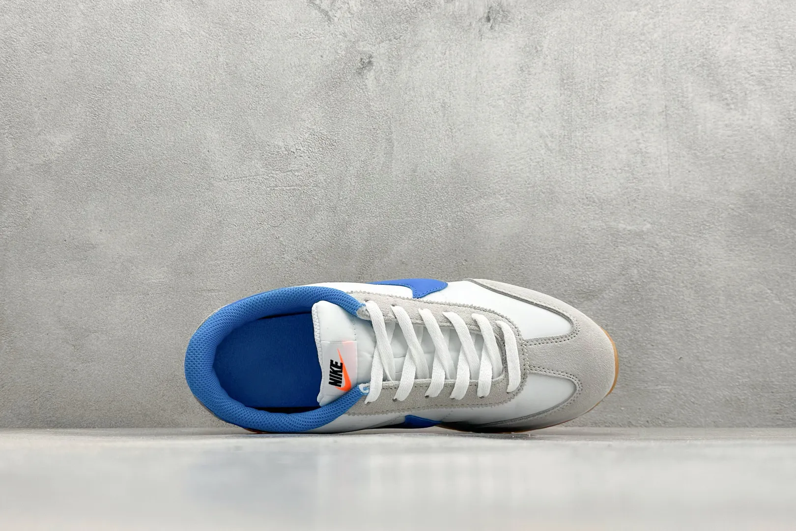 Nike  Cortez Leather White Blue Replica Shoe – Premium Rep Shoes MoistureWicking 1519