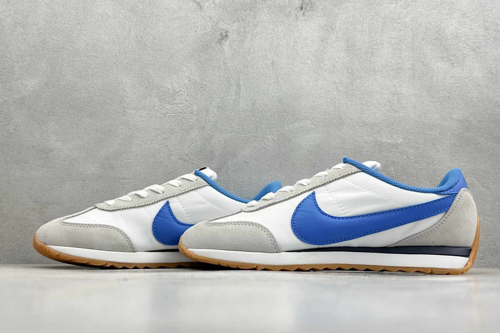 Nike  Cortez Leather White Blue Replica Shoe – Premium Rep Shoes MoistureWicking 1519