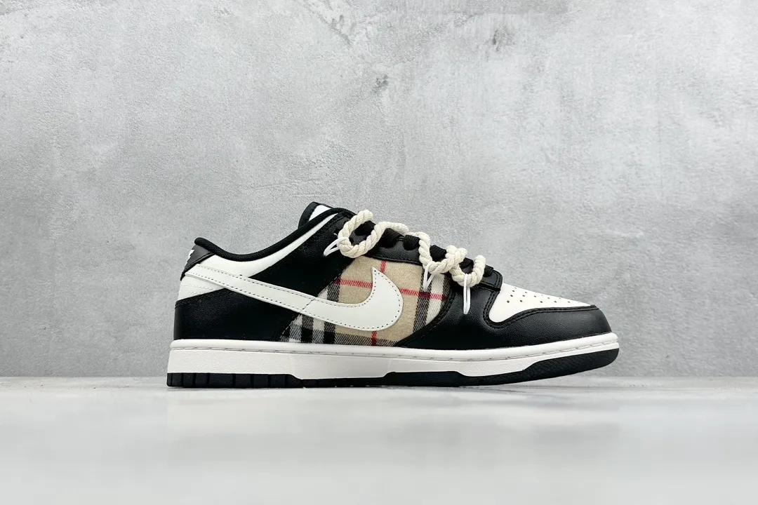 Nike Dunk Low Fire Scotland Plaid Black White – Replica Nikes & Fake Nike Shoes Cozy 1601